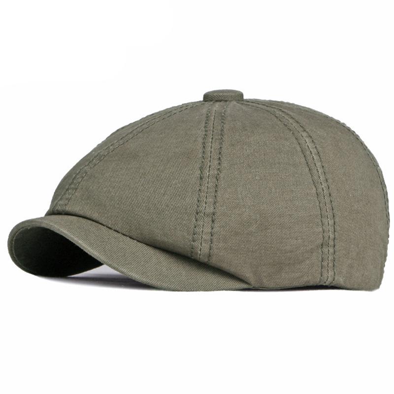 Unisex Vintage Cotton Duckbill Cap: Spring, Autumn & Winter Retro Solid Beret