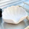 Nordic Style Seashell Soap Dish, Bathroom Soap Holder Multipurpose Cosmetic Jewelry Organizer White Desktop Decor