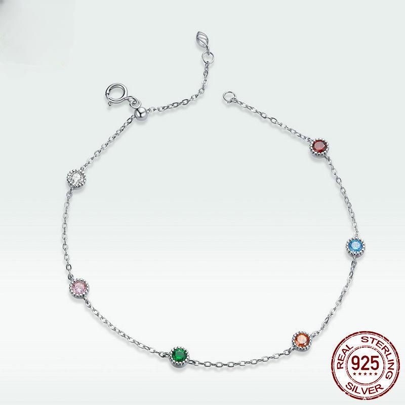 Оригинальный красочный летний серебряный браслет S925 Простой красочный летний браслет 20 — фото 6
