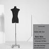 Korean Style Women's Clothing Flat Chest Mannequin Display Stand - Black Full Body