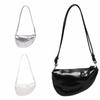PU Leather Retro Saddle Bag Fashi Design Korean Style Crossbody Bags Shoulder Bag Solid Color Versatile Dumplings Bag Travel