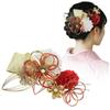 FASELE Japanese-style Hair Ornaments, Artificial Flowers, Hairpins, U-pins, Combs, Ping Pong Chrysanthemums, Mizuhiki (decorative Cord), and Other