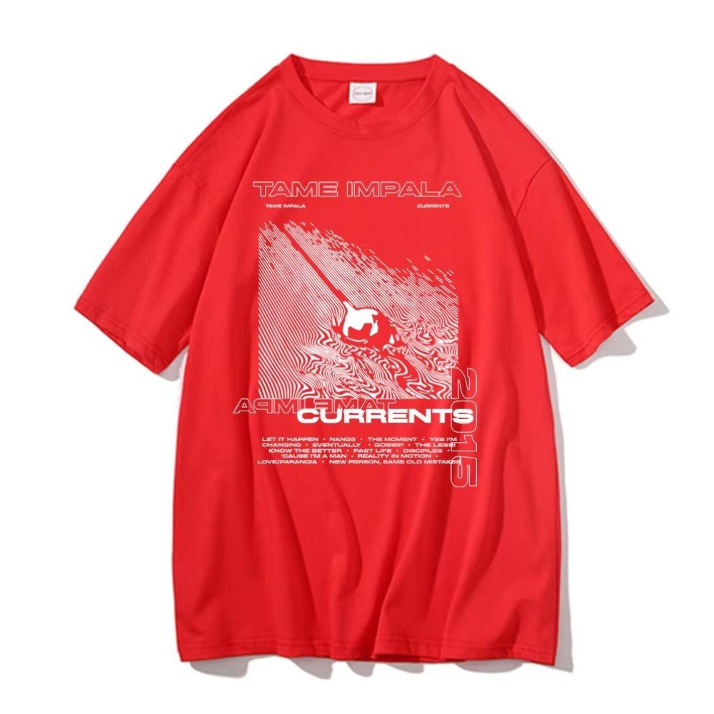 Tame Impala Currents Graphic Print T-shirts Men Casual Tshirt Male Hip Hop Oversized T Shirt Women  T Shirts