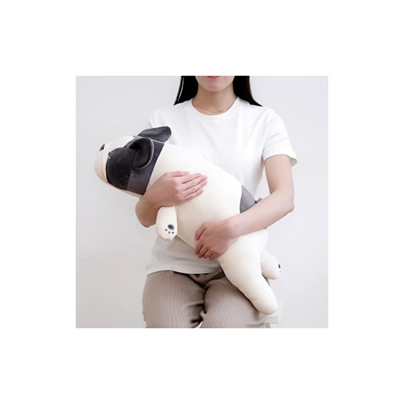 Livheart Premium Sleepy Animals Body Pillow, French Bulldog Bubl, Large (Approx. 66cm), Fluffy and Squishy Plush Toy, Gift, 48901-98