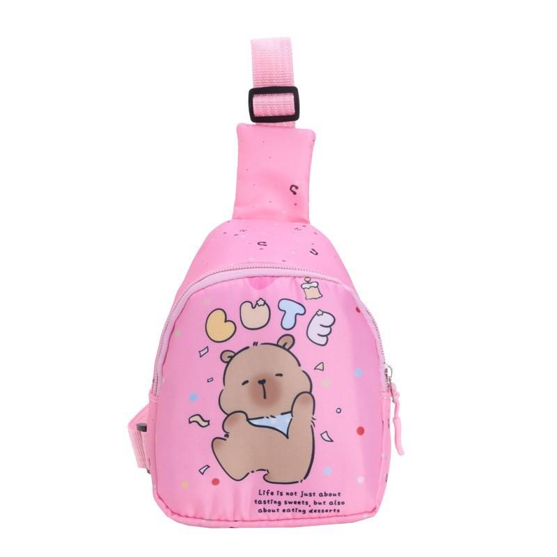Toddler Cartoon Unisex Capybara Crossbody Bag Fun Design Daily Travel School