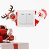 1PC Christmas Wall Stickers Self-adhesive Santa Claus Reindeer Switch Decorative Switch Stickers for Christmas Decoration