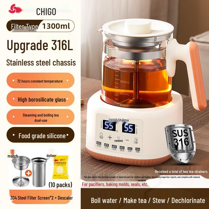 Zhigao Smart Temperature-Controlled Tea Maker & Electric Kettle for Home and Office