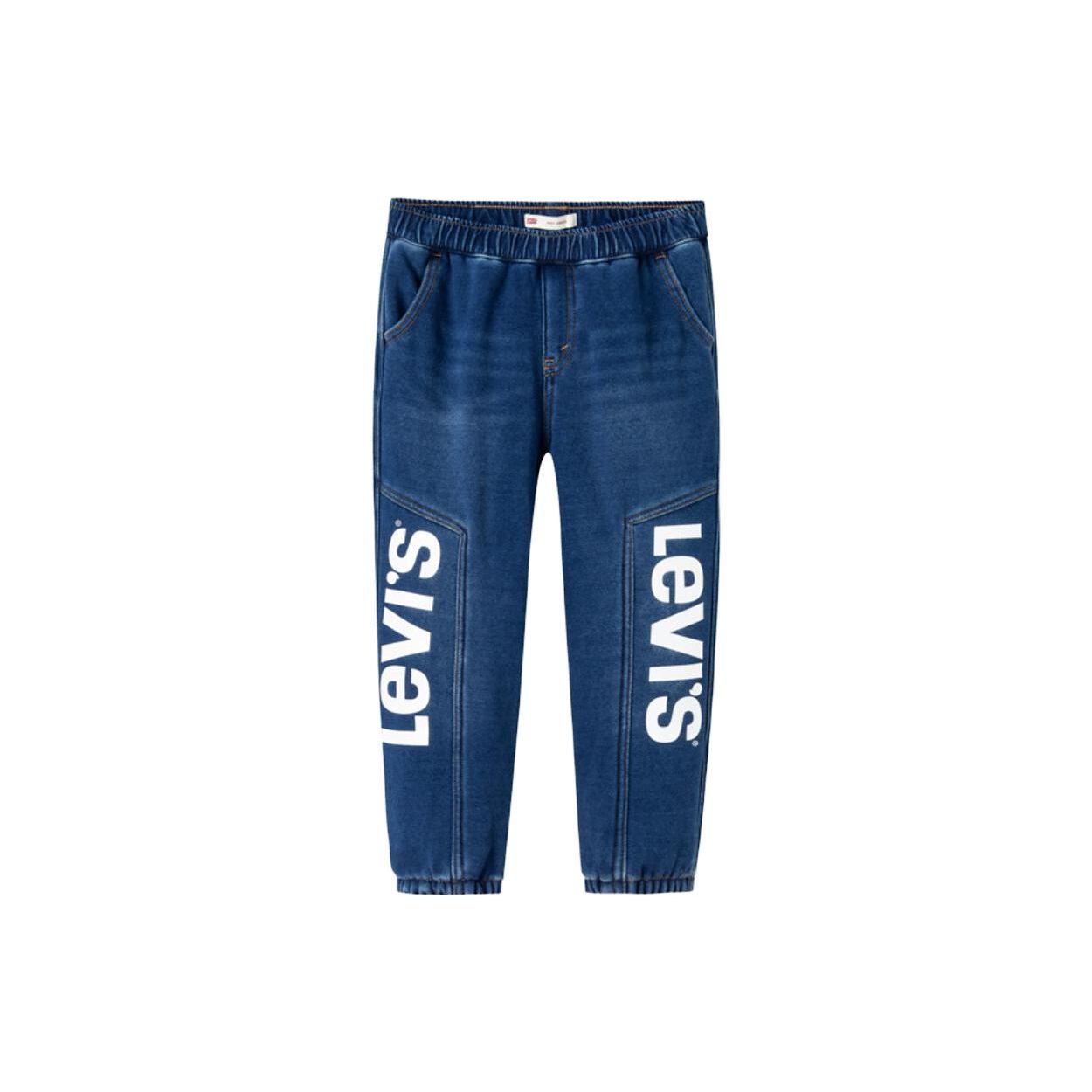 

Levis Denim Pants With Letter Print Cuffed Casual Versatile Kids bottoms Dark-Blue LV2342205GS-001 XL