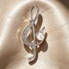 Exquisite Light Luxury Music Note Brooch Set - Anti-exposure Corsage Pin for Women