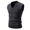 Vestă bărbătească cu decolteu în V, fără mâneci, Pulover clasic, Vestă tricotată, Pulover, Cardigan, Maiou, Îmbrăcăminte de exterior, Streetwear