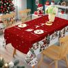 New Christmas Printed Table Cloth Holiday Decoration Waterproof and Stain Resistant Table Cloth Versatile and Easy To Maintain