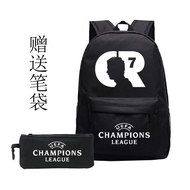 Football Printed Student Backpack Multifunctional Usb Interface Large Capacity Leisure Travel Backpack