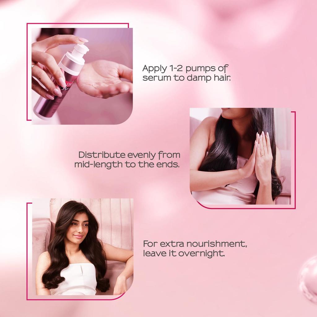 Livon Style Pro Keratin Hair Serum For Women 100ml | Stronger Smoother Hair With Biotin | Anti Frizz Detangling Lightweight Non Sticky Hair Care