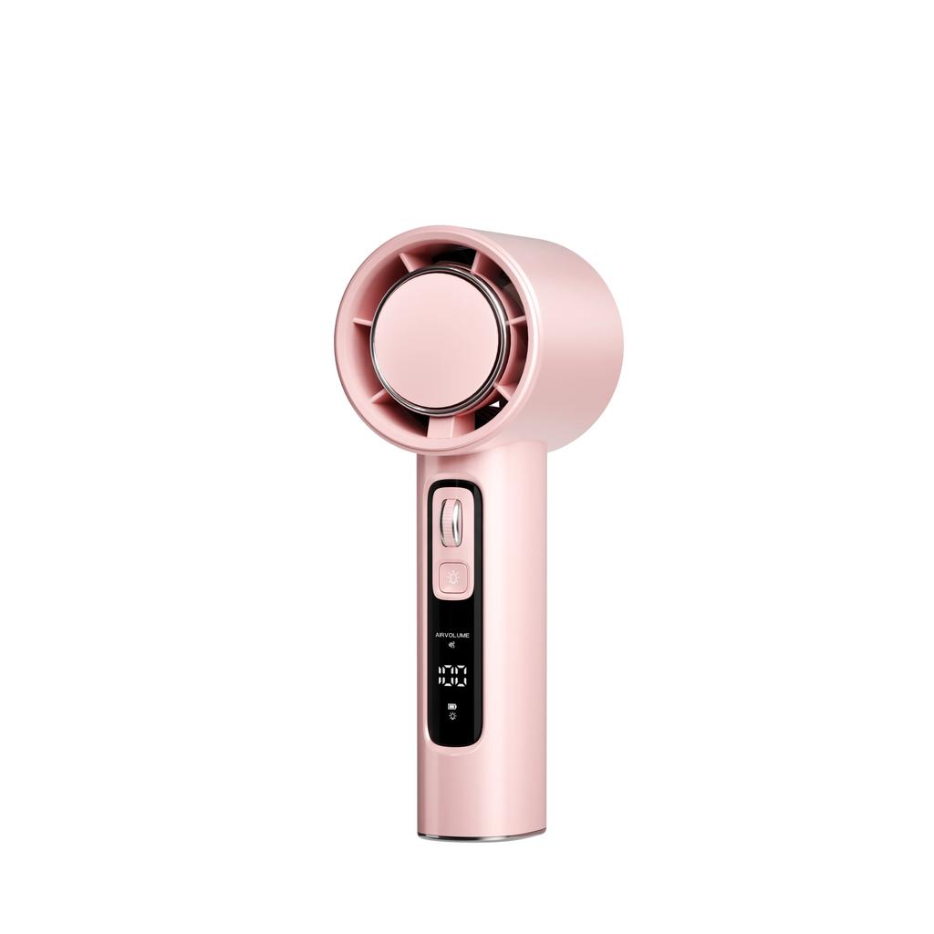 100 Gears Handheld Fan 3000mAh USB Mini Portable Rechargeable High-Speed Turbine Small Camping Fan with Rescue Flashlight