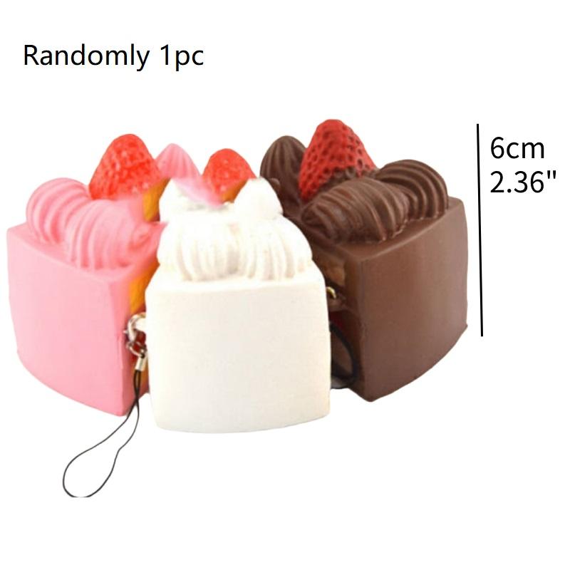 

Торт Реалистичная Треугольная Модель Игрушка для Снятия Стресса Украшение Клубничный Торт Реквизит