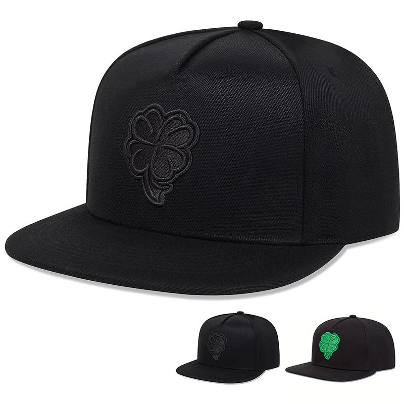 Unisex Clover Embroidery Hip-Hop Hats Spring Autumn Adjustable Casual Snapback Baseball Caps Outdoor Sunscreen Hat