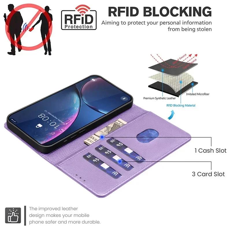 Wallet Flip Anti-theft Case For OPPO Realme C75 4G C65 5G C53 C51 C55 RealmeC75 C 75 Leather Cover RFID Blocking Protective Bags