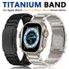 Titanium Band for Apple Watch Ultra 3 2 49mm Series 11 10 46mm Correa Luxury Strap for Iwatch 9 8 7 6 5 4 Se3 45mm 44mm Bracelet