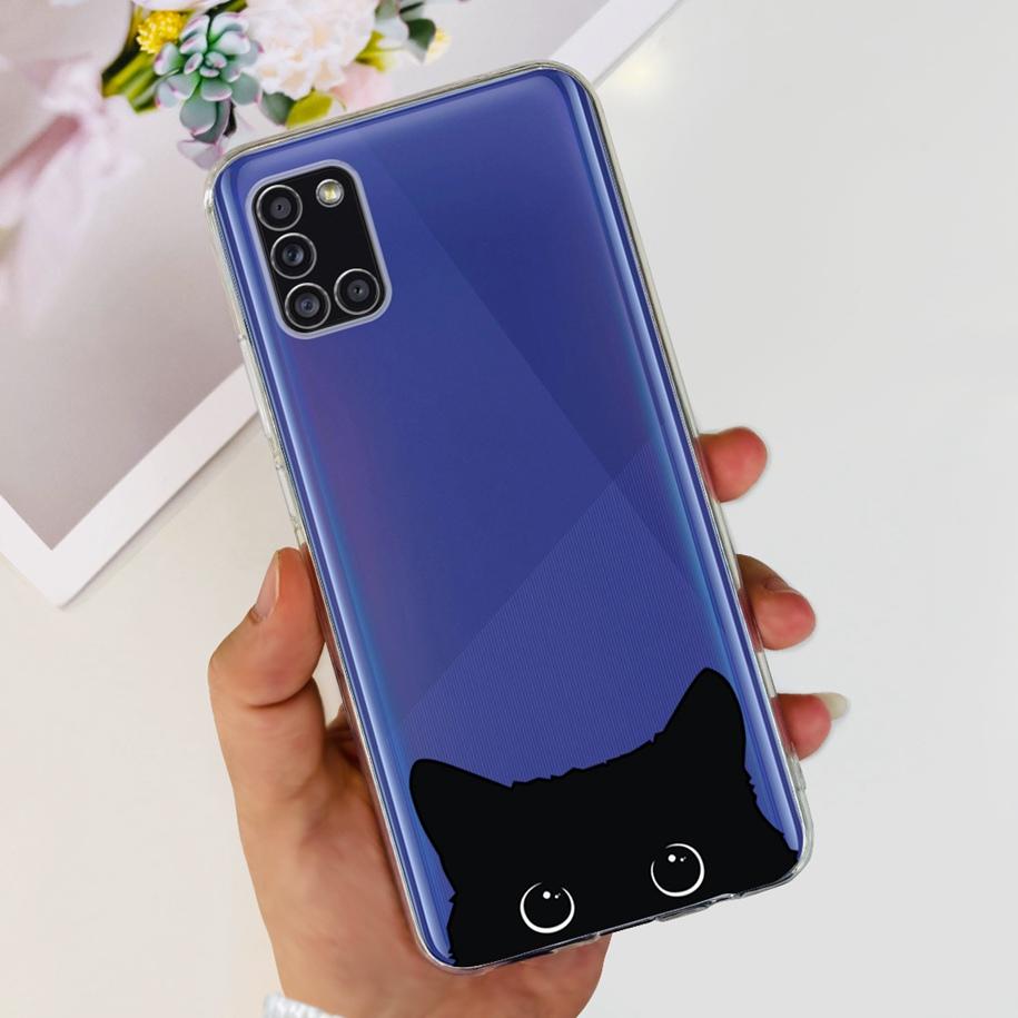 For Samsung A51 Case SM-A515F Flower Cover Fashion Silicone Soft Bumper Clear Funda For Samsung A31 A71 SM-A315F A 51 Phone Case