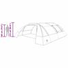 6 Person Tunnel Tent in Green and White 700 x 590 x 215 cm