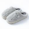 Plush thermal cotton slippers autumn and winter indoor home use thick sole comfortable couple outdoor wear shoes