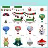 Festive Christmas Wall Hangings With Paper Garlands Pendant And Santa Parachutes For Holiday Decor