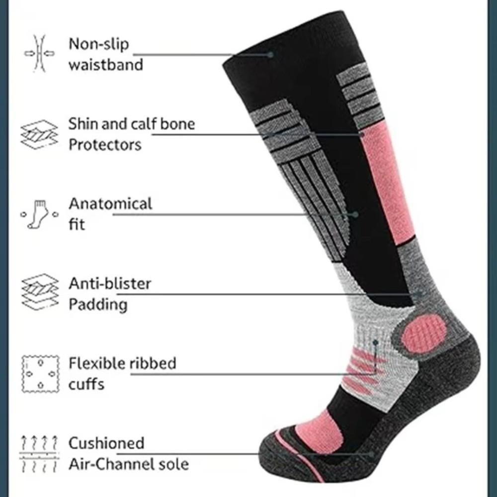 Warm Long Style Ski Socks Soft Comfortable Long Socks Winter Sports Socks Snowboarding