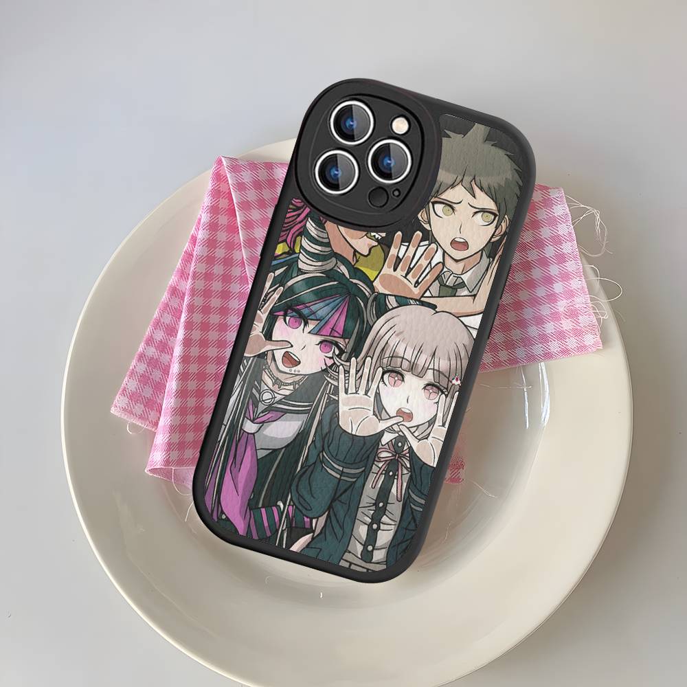 Anime Game D_DanganRonpaS Leather Phone Case For IPhone 15 14 13 Pro Max 12 11 16 Plus Phone Cover