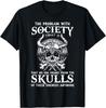 Nordic Warior Skull Funny Society Problem T-Shirt 100% Cotton O-Neck Short Sleeve Summer Casual Mens T-shirt Streetwear