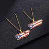 Stainless Steel Puerto Rican Heart Pendant Necklace for Men and Women