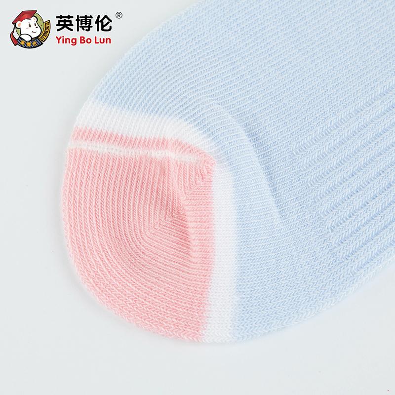 Yingbolun Girls' Spring/Summer Socks (Three Pair Set)