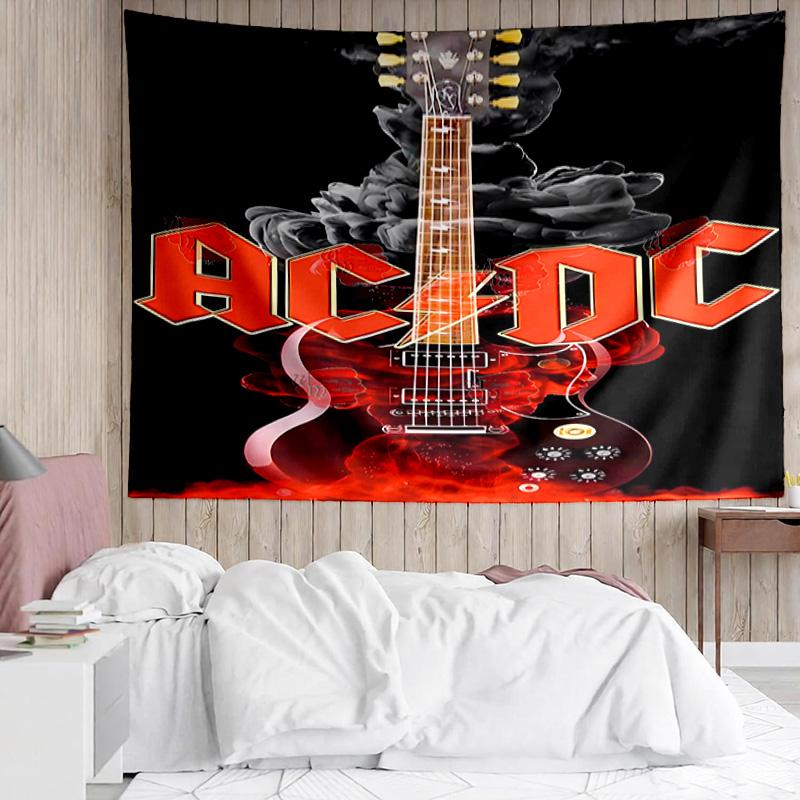 ACDC band Tapestry for Bedroom Aesthetic Classroom Tapestries Wall Hanging for Living Room Dorm Office,Ideal Creative Gift