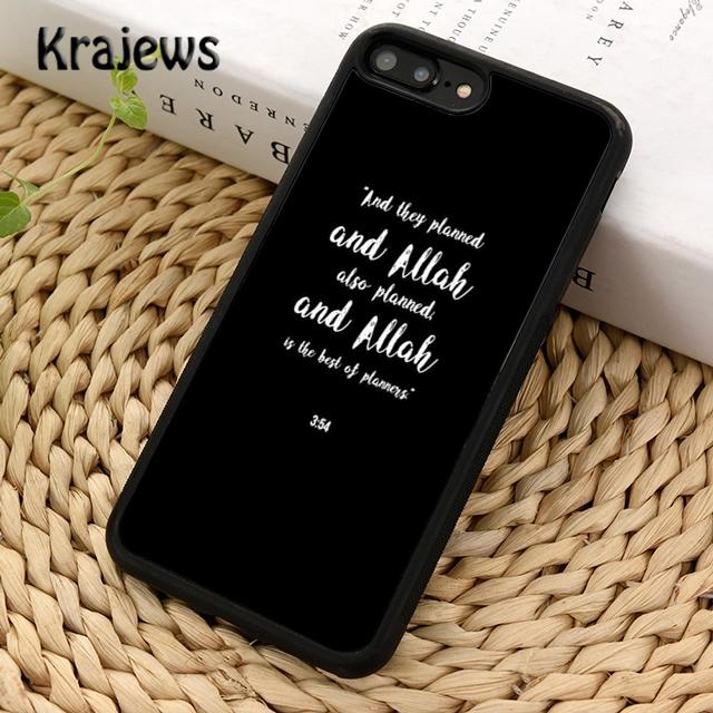 Krajews Islamic Muslim quotes Phone Case Cover For iPhone 17 Air 16 15 14 plus 11 12 13 pro max Plus coque Shell Fundas