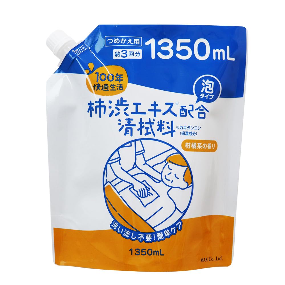 100 Years of Comfortable Living: Body Wipes with Persimmon Tannin Extract, Refill 1350ml