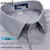 Zhuangji Men's Modal Silk Blend Wrinkle-Free Short-Sleeve Shirt