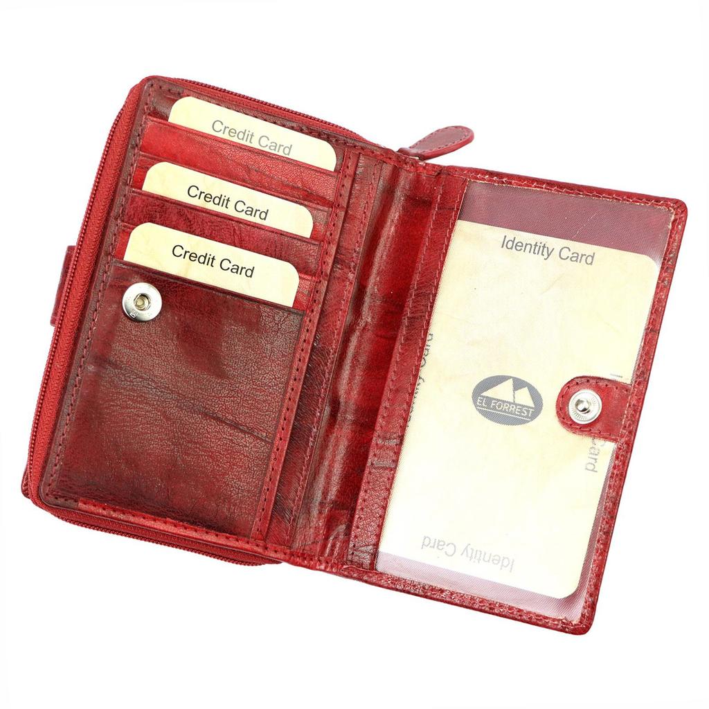 Zgrabny Skórzany damski portfel EL FORREST z RFID