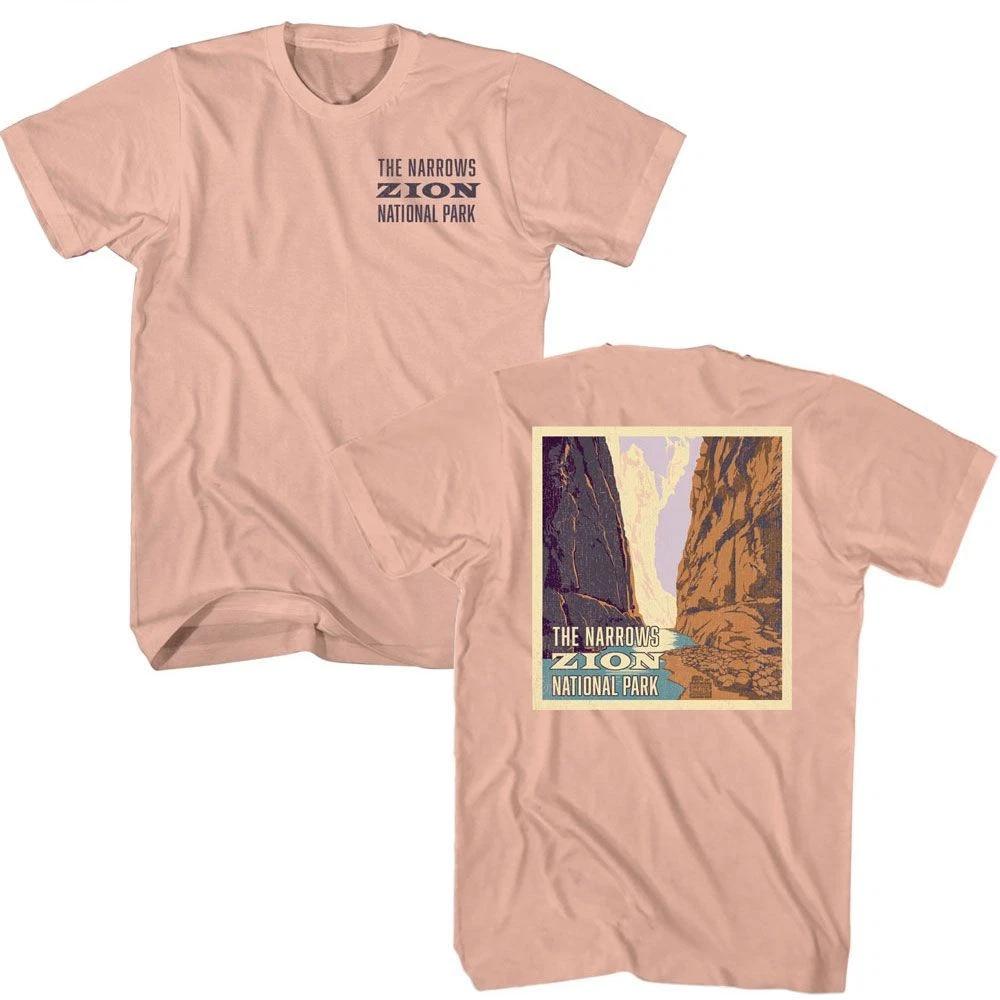 National Parks Zion Narrows Front Back Peach Brands Shirt 100