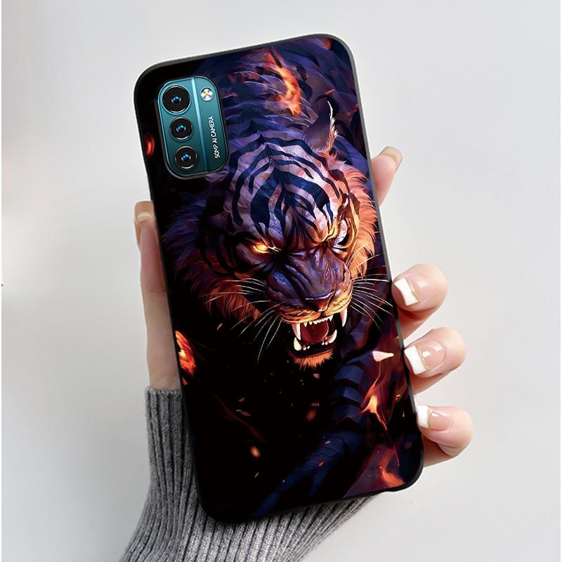 For Nokia G21 G11 Plus Case Cute Love Rabbit Cartoon Black TPU Silicone Soft Cover For NokiaG21 G 11 G11Plus Bumper Phone Case