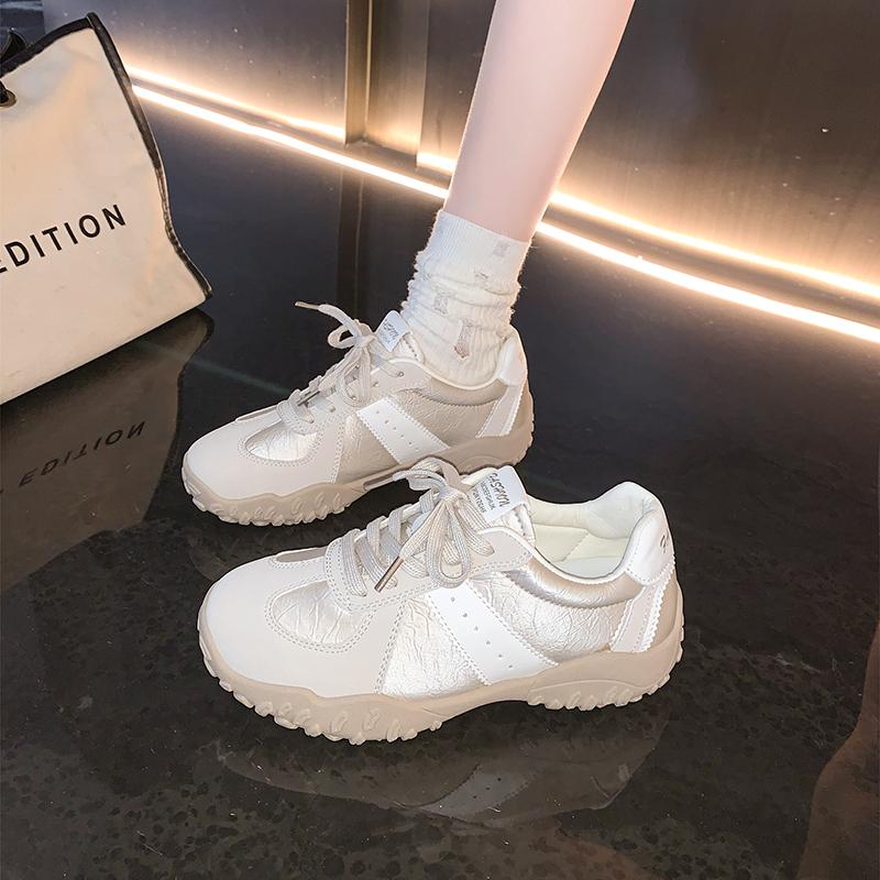 

Мода 2025 Модная обувь Женская Смешанные цвета Женские Вулканизированные туфли Уличные Женские Кроссовки Низкий каблук Повседневная шнуровка Женские Повседневные туфли 35 бежевый