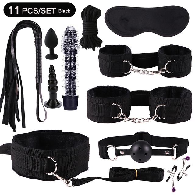 BDSM Bondage Sex Toys for Women Sexy Toys Handcuffs for Session Anal Plug Vibrator Female Erotic Accessories Sexulaes Toys 18