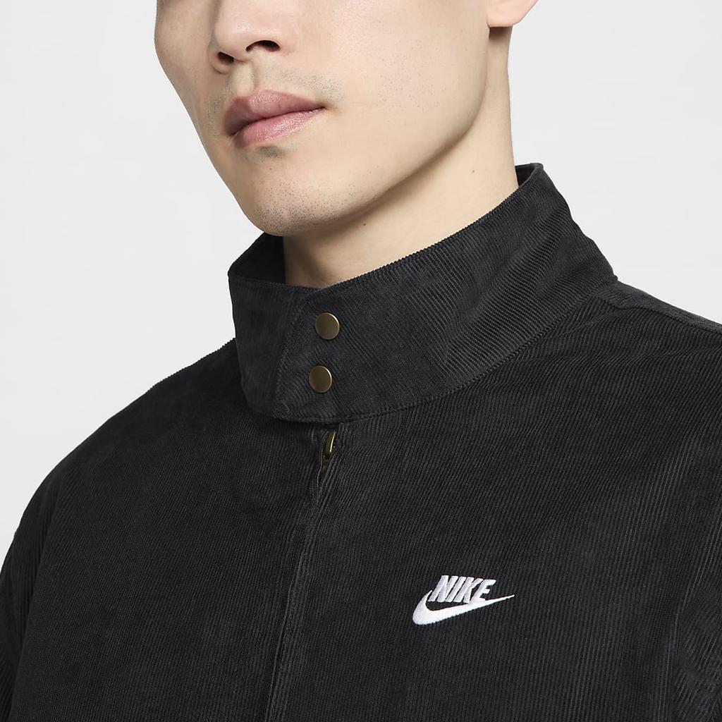 Nike Sportswear Club Stand Collar Fashion Solid Color Zip Jacket Men jackets Black FZ0632-010