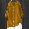 Camicia Casual da Donna a Maniche Lunghe con Bottoni Colorata e Ampia