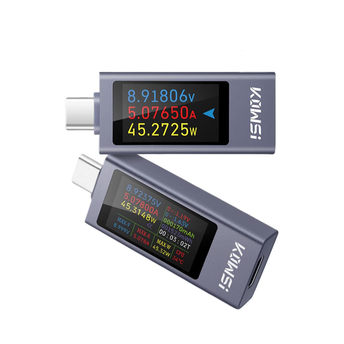 

YFFSFDC USB C USB C Power 240W Metal Shell Ammeter Multimeter Tester with Current Test Mobile Charging Tester Current/Voltage Checker, Meter,