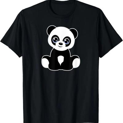 Panda Art Tween Girl Boy Child Kids Cute Love Pandas Graphic T-Shirt