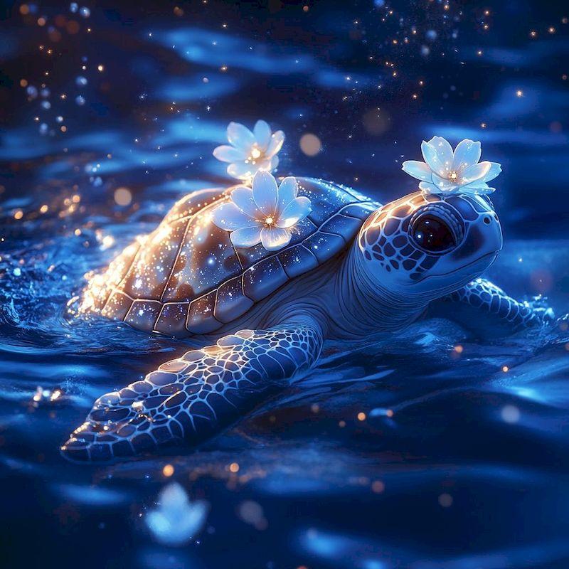 

Полная алмазная живопись Фэнтези Черепаха Новые поступления 2025 Алмазная художественная мозаика Животные Картины Декор из страз Full Round 30x30CM