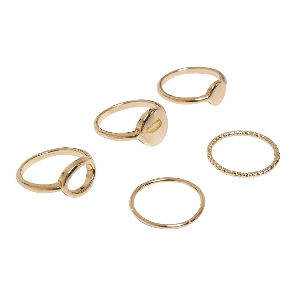 Urban Classics Unisex Adult Stackable Ring (Pack of 5)