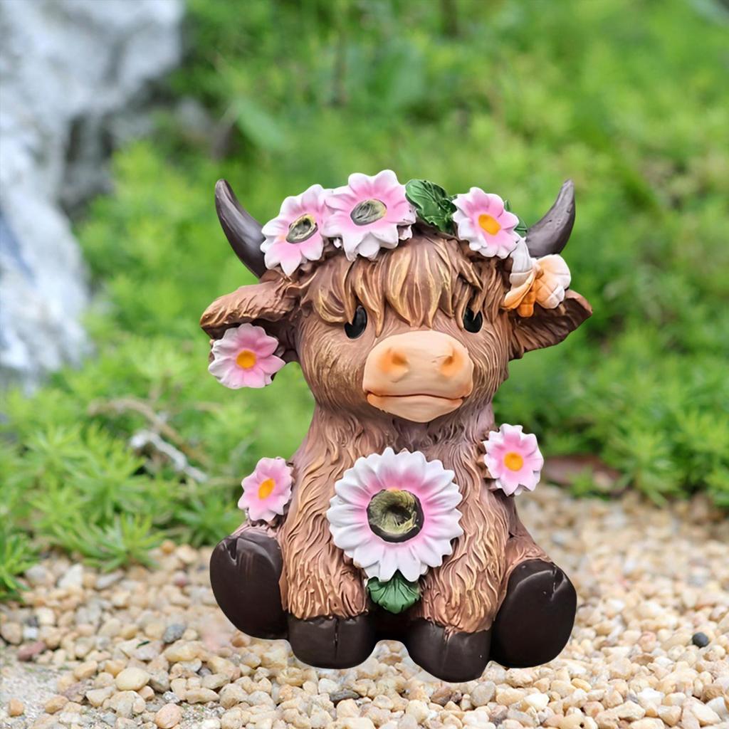Kuh-Pflanzgefäß Multifunktionales Harz Niedliche Kuhförmige Pflanzgefäße Sukkulenten-Töpfe Mini-Kühe Blumentopf für Park Außen Innen