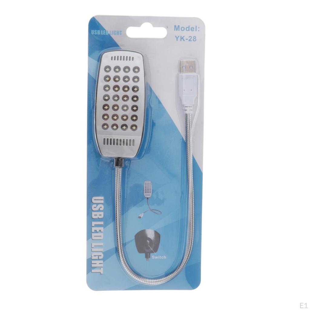 Bright USB Portable Lamp 28 S Gooseneck for Laptop PC Keyboard