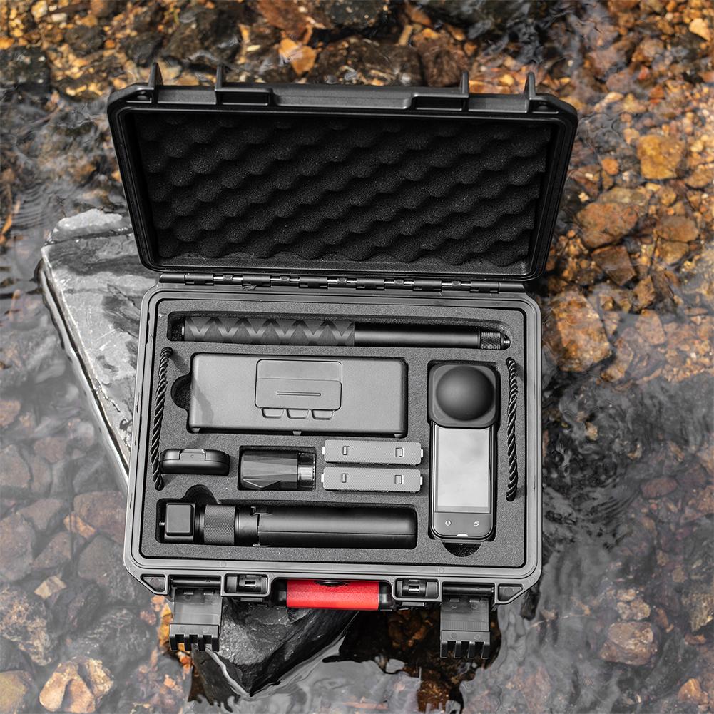 Hard Case Explosion-proof Portable Travel Box 2 Layer Hard Storage Bag IP67 Waterproof for Insta360 X5 Camera Essentials