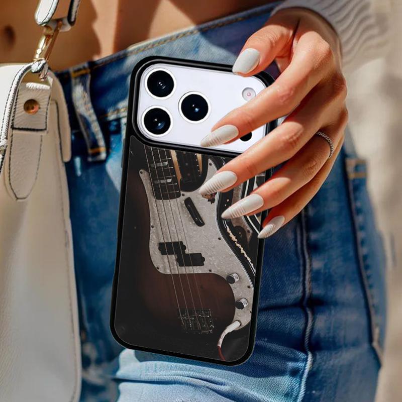 Vintage Music Guitars Phone Case For iPhone 17 Air 14 15 13 12 Max Cover For Apple 16e 11 Pro Max Plus Coque